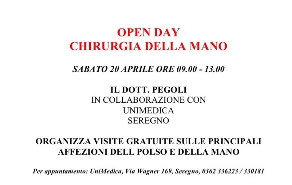 COPIA - OPEN DAY CHIRURGIA DELLA MANO