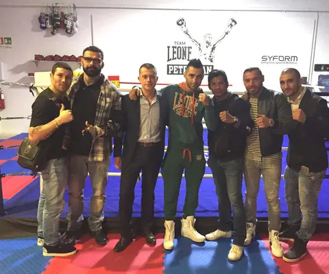 Da sinistra: Gago Drago, Alessio Sakara, io, Giorgio Petrosyan, Kaopon Lek, Shemsi Beqiri, Armen Petrosyan