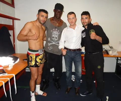 Togheter with the Petrosyan brothers and Mario Balotelli - Oktagon 2013
