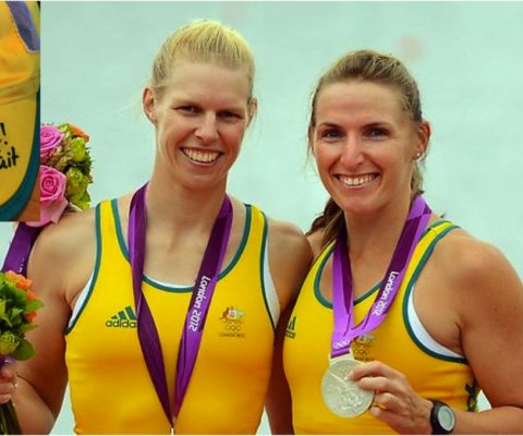 Sarah Tait (on the left), rawing, Australia, Olympic Silver Medalist, London 2012